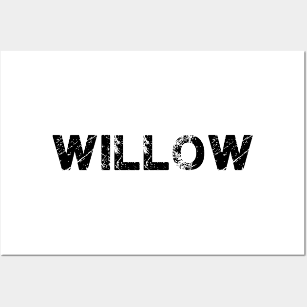 Willow // Typography Design Retro Style Wall Art by OlasyMasy